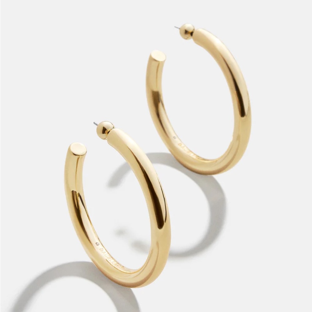 Bauble bar Delilah large 46mm Elegant Gold Hoop Earrings
